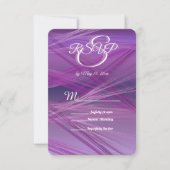Paarse Streaks Wedding RSVP Kaartje (Voorkant)