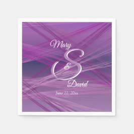 Paarse Streaks Wedding Servet