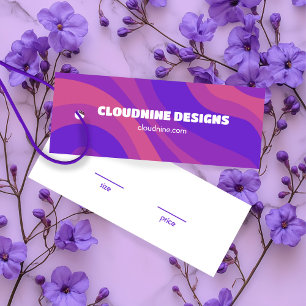 Paarse Streep Kleding Grootte Prijs Hangtag Kaart