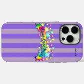 Paarse Streep Mobiele Telefoon Case HAMbWG (Achterkant (horizontaal))