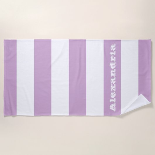 Paarse streep strandlaken (Voorkant)