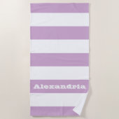 Paarse streep strandlaken (Voorkant)