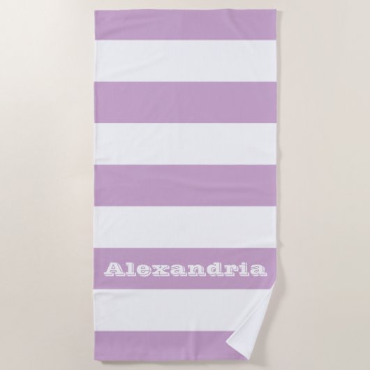 Paarse streep strandlaken (Voorkant)