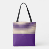 Paarse streep tote bag (Achterkant)