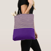 Paarse streep tote bag (Dichtbij)