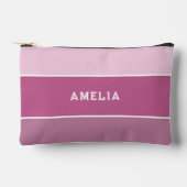 Paarse streep varsity monogram etui (Voorkant)