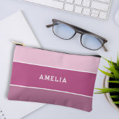 Paarse streep varsity monogram etui