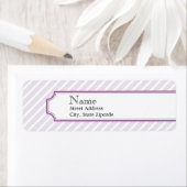 Paarse streepadreslabel etiket (Insitu)