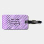 Paarse strepen bagagelabel (Achterkant horizontaal)