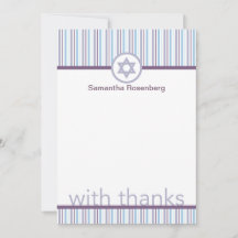 Paarse strepen bat mitswa dank u