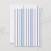 Paarse Strepen Bat Mitzvah RSVP Reageer Kaart (Achterkant)