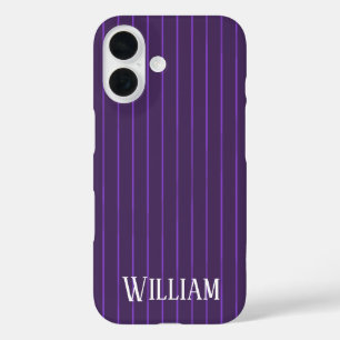 Paarse strepen iPhone 16 hoesje
