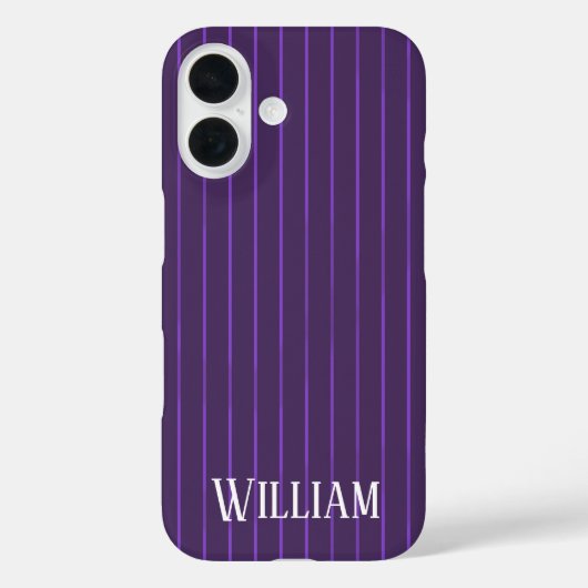 Paarse strepen Case-Mate iPhone case (Achterkant)