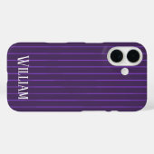 Paarse strepen Case-Mate iPhone case (Achterkant (horizontaal))