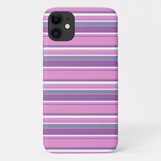 Paarse strepen Case-Mate iPhone case (Achterkant)