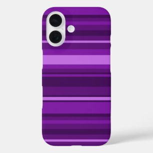 Paarse strepen iPhone 16 hoesje