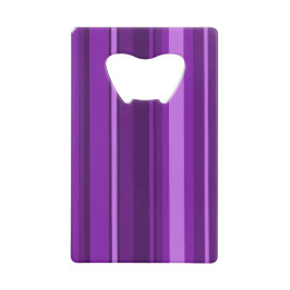 Paarse strepen creditkaart flessenopener