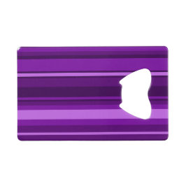 Paarse strepen creditkaart flessenopener