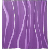 Paarse strepen douchegordijn (Voorkant)