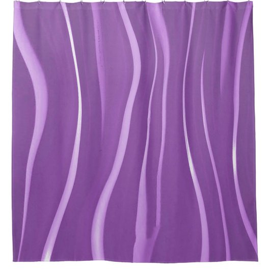 Paarse strepen douchegordijn (Voorkant)
