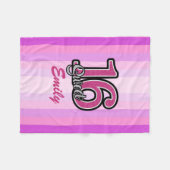 Paarse strepen fleece deken (Voorkant (Horizontaal))