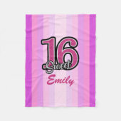 Paarse strepen fleece deken (Voorkant)