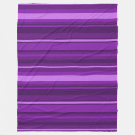 Paarse strepen fleece deken