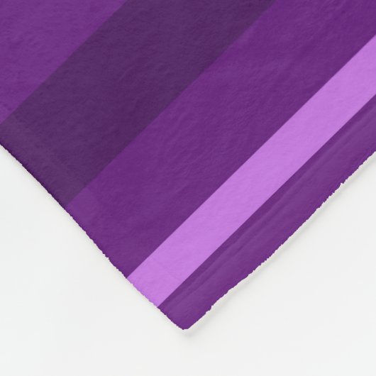Paarse strepen fleece deken (Hoek)