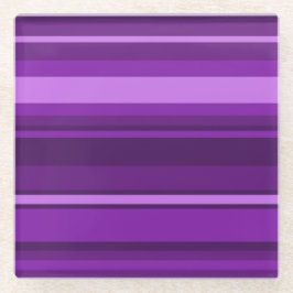 Paarse strepen glazen onderzetter