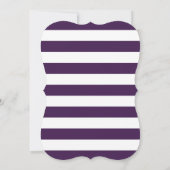 Paarse Strepen Goud Violet Bloem 50ste Verjaardag Kaart (Achterkant)