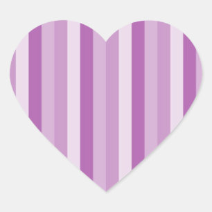 Paarse strepen hart sticker