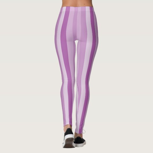 Paarse strepen leggings (Achterkant)