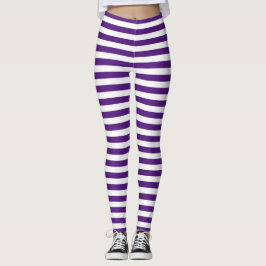 Paarse strepen leggings