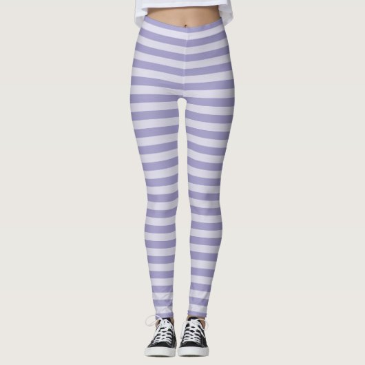 Paarse strepen leggings (Voorkant)
