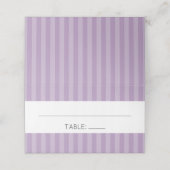 Paarse strepen, lijnen, gestreepte patroon, bruilo plaatskaartje (Buitenkant ongevouwen)