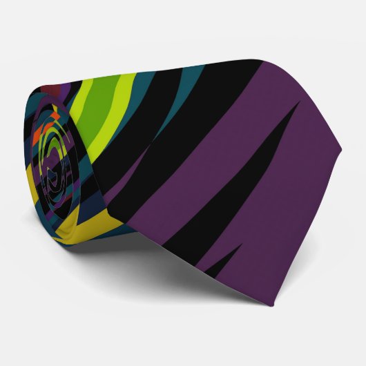 Paarse strepen Modern Pattern Stropdas (Opgerold)