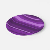 Paarse strepen papieren bordje (Gekanteld)