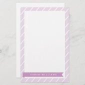 Paarse strepen Patroon Stationery Briefpapier (Voorkant / Achterkant)