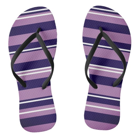 Paarse Strepen Slippers Teenslippers (Voetbed)