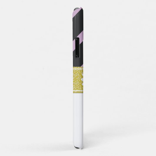 Paarse strepen, streeppatroon, lijnen, monogram Case-Mate iPhone case (Achterkant/rechts)