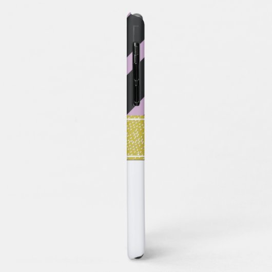 Paarse strepen, streeppatroon, lijnen, monogram Case-Mate iPhone case (Achterkant/links)