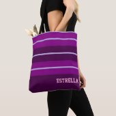 Paarse Strepen  Tote Bag (Dichtbij)