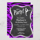 Paarse strepen van elektrische zebra; ballet kaart (Voorkant / Achterkant)