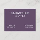 Paarse strepen visitekaartje (Achterkant)