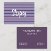 Paarse strepen visitekaartje (Voorkant / Achterkant)