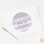 Paarse Strepen Vrijgezellenfeesten Sticker (Envelop)