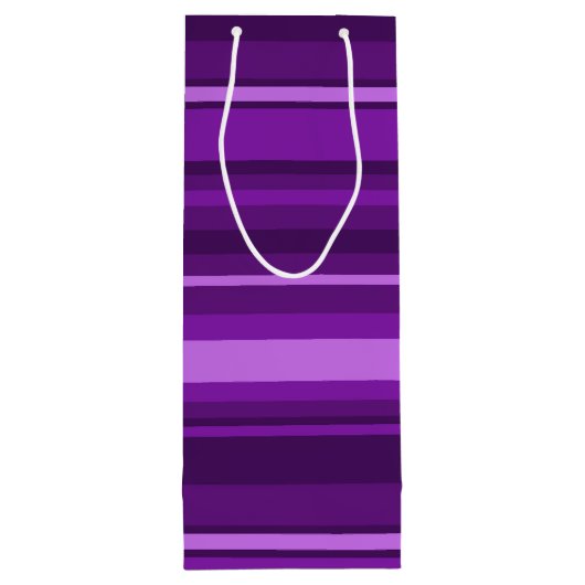 Paarse strepen wijn cadeautas (Achterkant)