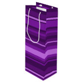 Paarse strepen wijn cadeautas (Voorkant Gekanteld)