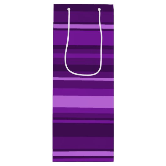 Paarse strepen wijn cadeautas (Voorkant)