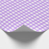 Paarse strepen witte patronen schattig cadeaupapier (Hoek)